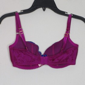 Agent Provocateur Women's Molly Silk Blend Underwire Push Up Bra Purple 34DD B11