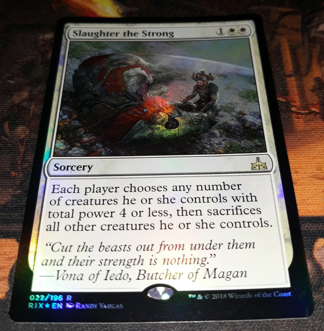 FOIL Slaughter the Strong Packfresh Rivals of Ixalan Free