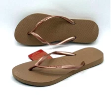 Havaianas Women's Slim Wonder Flip Flop Rose Gold - US 9/10 W EU 39/40