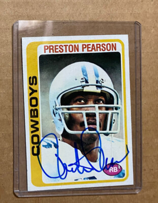1978 Topps Preston Pearson #445 Autographed Card Pittsburgh Steelers Cowboys