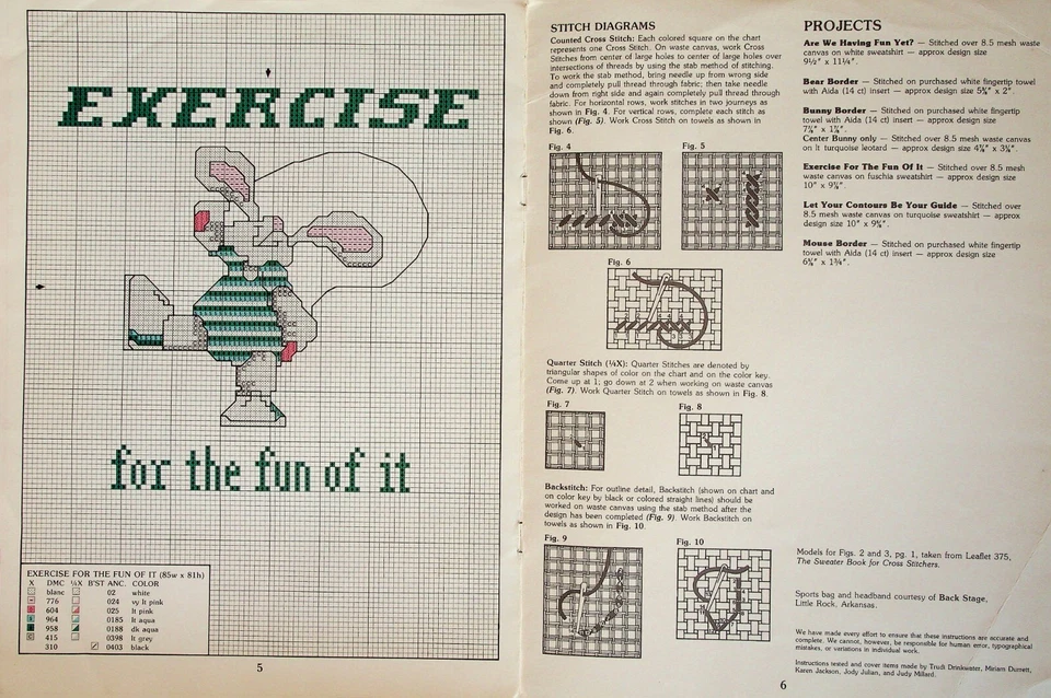 Workout Wear Samplers Cross Stitch Pattern By Leisure Arts - Image 3 of 3