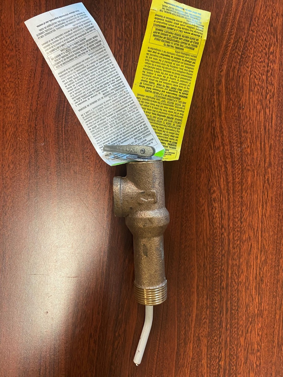 Pressure Relief Valve Yearly Water Heater Maintenance WATTS 3/4