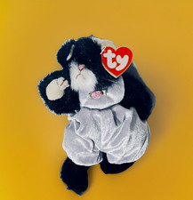 NOS Vtg Ty Attic Treasures Purrcy Blk  Wht Cat Plush Collectible Retired 1993