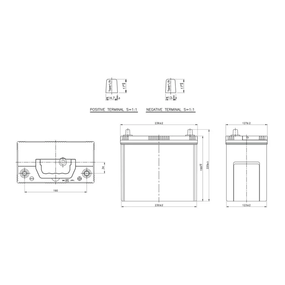 GENUINE BOSCH BATTERY FOR TOYOTA MR2 1989 - 2006 Petrol 2.0L-1.8L SW20-ZZW30 - image 4 of 4
