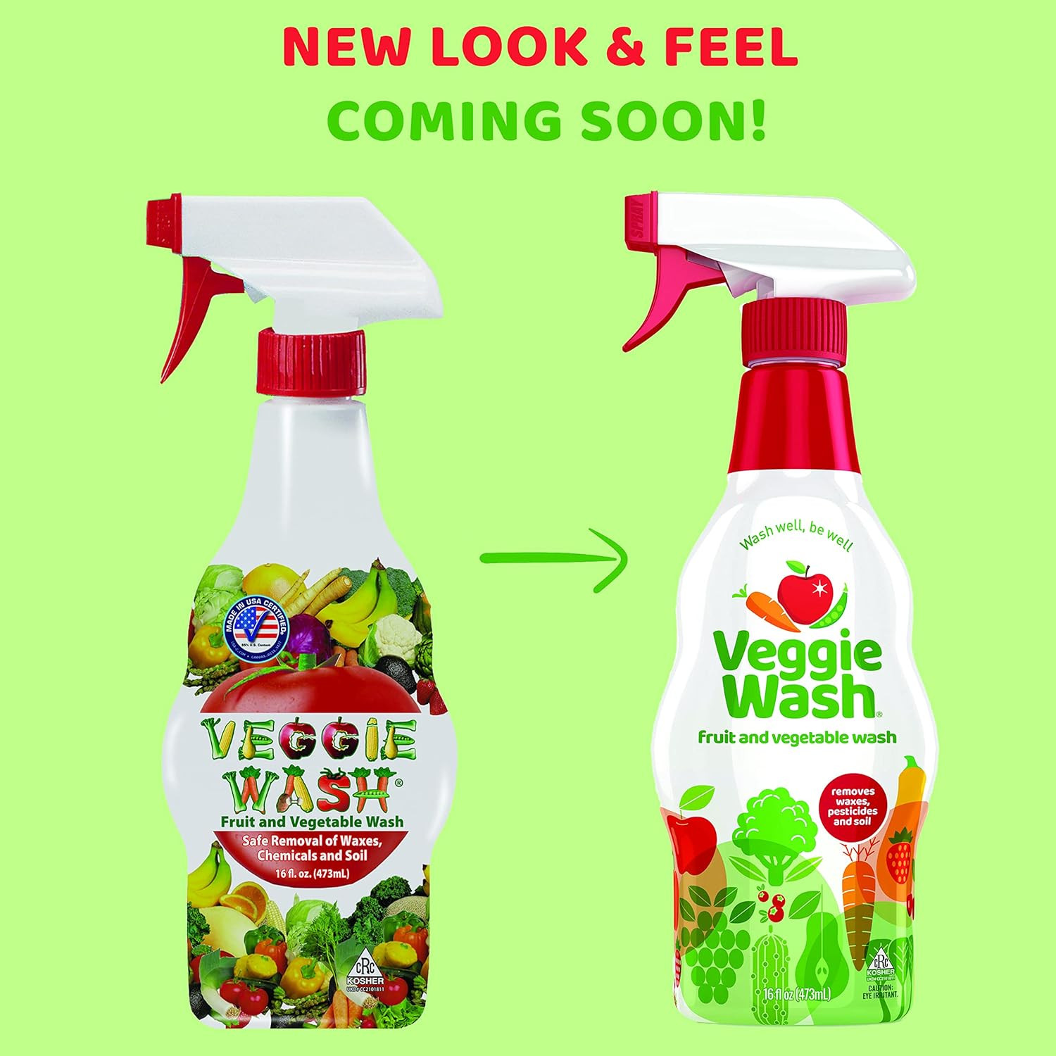 Veggie Wash Fruit & Vegetable Wash, Produce Wash and Cleaner, 16-Fluid Ounce