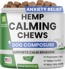 Advanced Dog Calming Chews - Anxiety Relief Treats w/Melatonin Valerian Roo...