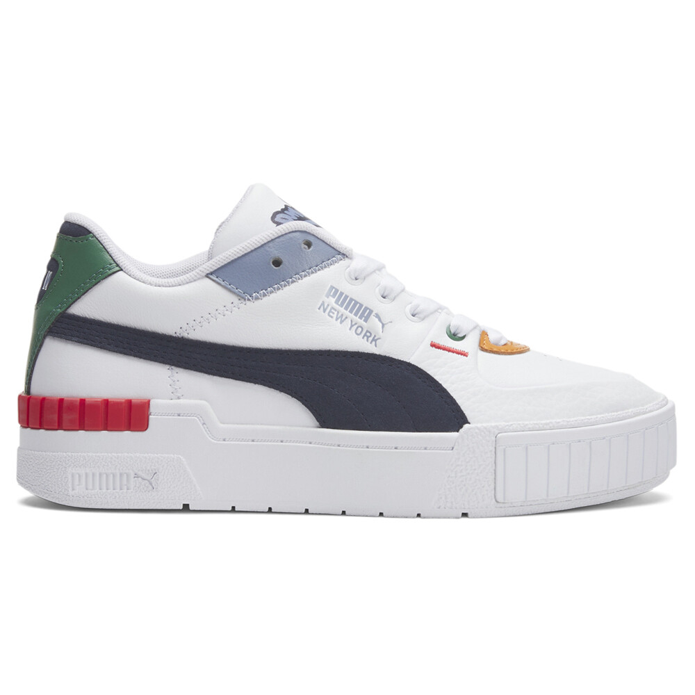 Женские белые кроссовки Puma Cali Sport Flagship Play с перфорацией на шнуровке Casual S