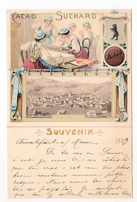 SWITZERLAND SWITZERLAND canton APPENZELL RHODES precursor card cocoa SUCHARD 1899