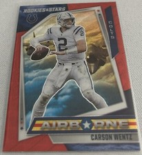 2021 Rookies & Stars Football Carson Wentz Colts Airborne Red Wave Prizm #AB-15