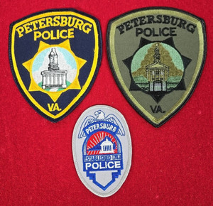 PETERSBURG VIRGINIA POLICE 3 Police Patches POLICE PATCH