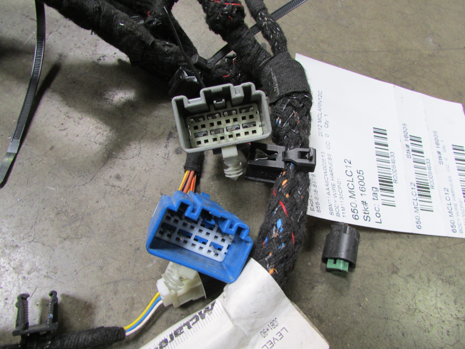 Mclaren MP4-12C Body Wire Harness, Used, P/N 11M1135CP.01