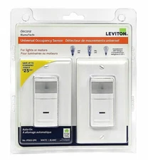 Leviton Decora IllumaTech universal occupancy/motion detector, (2-Pack) 180 Degr