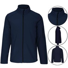 Mens Soft Shell Fleece Lined Waterproof Windproof Outdoor Work Jacket Stretch