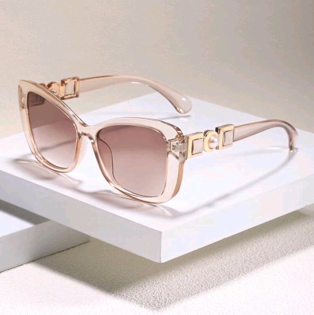 Women's Faux Pearl Acrylic Cat Eye Glasses - Beach Accessori