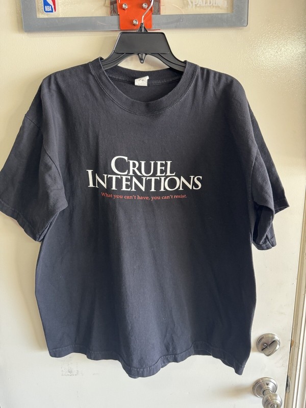 Vintage Cruel Intentions Movie Promo T Shirt XL 1999 Black Faded Rare Tee