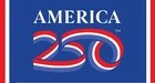 AMERICA 250 RED WHITE & BLUE FRIDGE MAGNET 5" X 3.5"