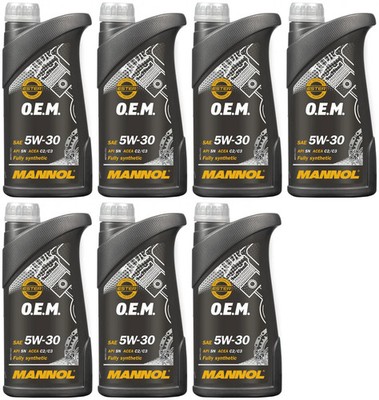 7l Mannol 7701 Motoröl O.E.M. for Chevrolet Opel 5W-30 7x1l 