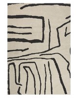 Teppich Beige / Schwarz Abstraktes Muster Rechteckig 160X230 Cm Kurzflor Kolpur