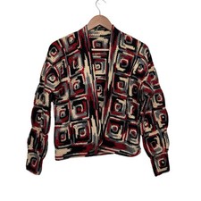 Vintage Granny Square Cardigan Crochet Handmade size Medium