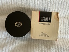 Damaged Box Tabu Dusting Powder with Puff Dana Discontinued 4 Oz Paper Sealed