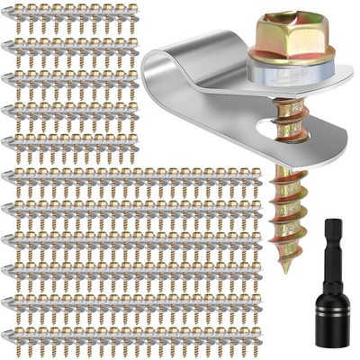 T304 Stainless Steel Wire Fence Clips, Fasteners Post Screw with Wire Fixer, ...