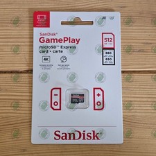 SanDisk GamePlay 512GB MicroSD Card - Switch 2 SDSQXFN-512G-AW6GN New Sealed