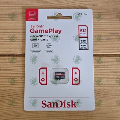 SanDisk GamePlay 512GB MicroSD Card (SDSQXFN-512G-AW6GN) **NEW and SEALED** 