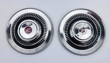 1963-1964 Rambler Ambassador Amc Dog Dish Hubcaps Oem Set Of 2 1963-1964 Rambler Ambassador Amc Dog Dish Hubcaps Oem Set Of 2
