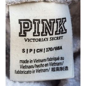 Victoria's Secret PINK Jogger Pants Sz S Gray Rose Embroidered Floral Sweatpants