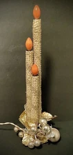 1950’s Gold 3 Light Mirostar Candolier with Silver Trim and New Plug