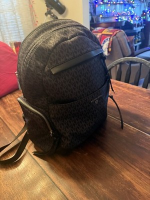 MICHAEL Michael Kors Logo Prescott Large Nylon Backpack Black