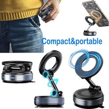 360  Adjustable Vacuum Suction Cup Magnetic Car Phone Holder Mount for MagSafe