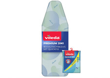 Vileda Premium 2in1 B&uuml;gelbrettbezug Universalgr&ouml;&szlig;e Schaumstoffpolster 110-130 cm