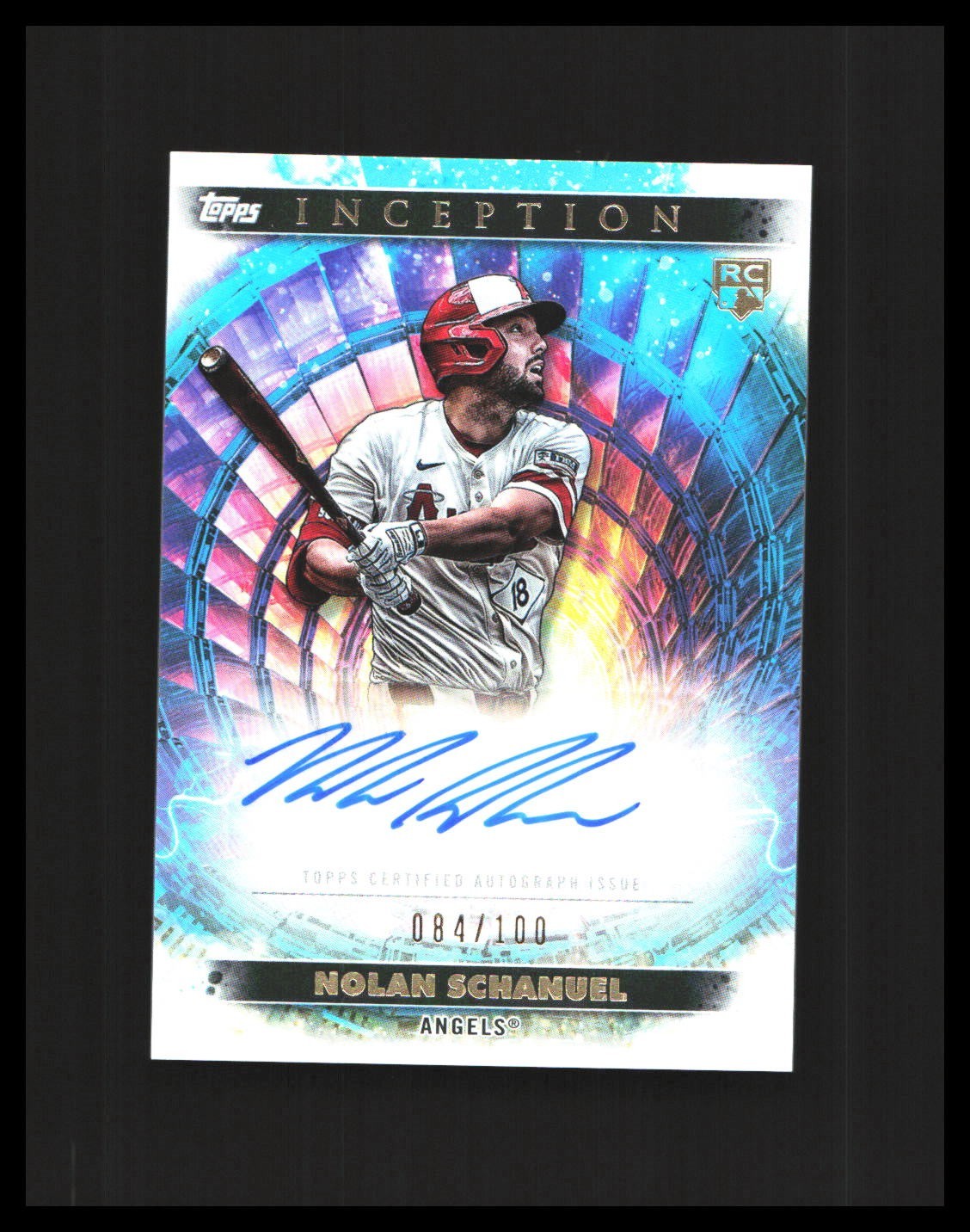 2024 Nolan Schanuel Rookie Card Auto - Topps Inception #CPA-NS /100 Angels 