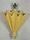 McCoy Pottery Yellow & Green Umbrella Wall Pocket Planter Rare 50's