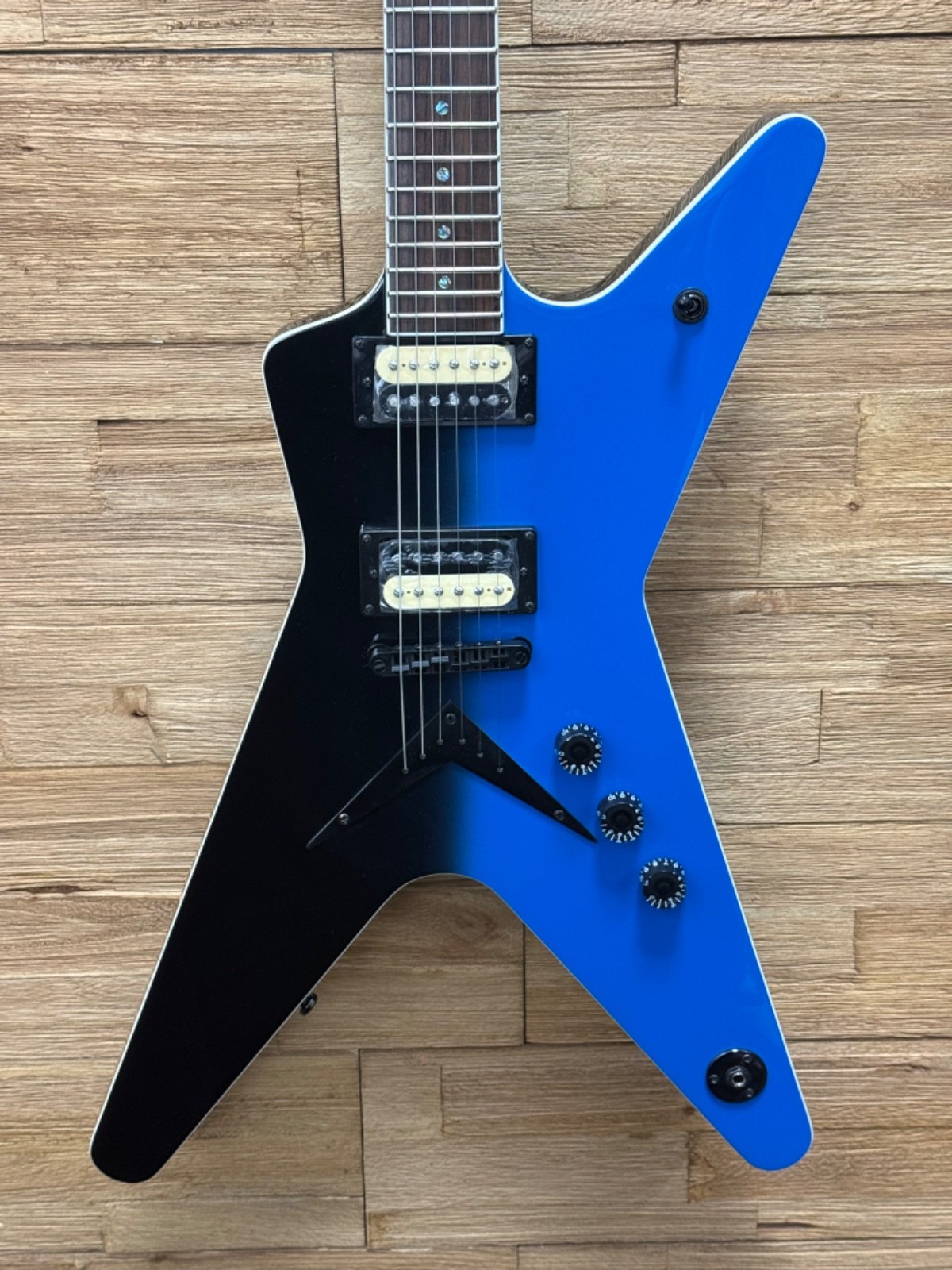 Dean ML 79 Electric Guitar - Black to Blue Fade- Brand New!