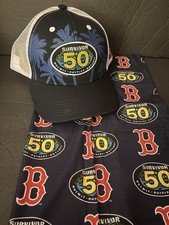 Boston Red Sox Survivor 50 Combo Baseballmütze & Halsbuff Gamasche