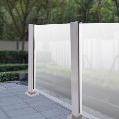 for Balcony Deck Stairs Without Glass Drilling Glass Railing End Post Balustrade