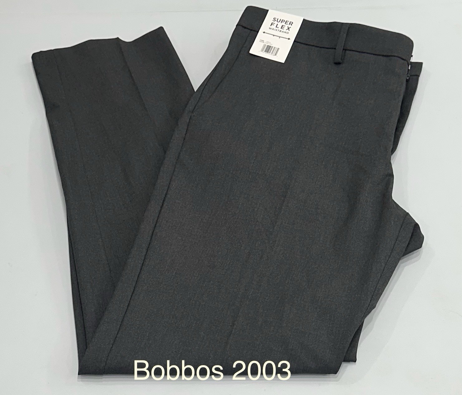 Haggar Men's Slim-Straight Premium Flex Dress Pants, Dark Gray, Size 38X34