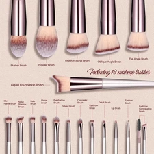 BS-MALL Makeup Brush Set 18 Pcs Premium Synthetic Foundation Powder Concealers