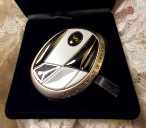 CADILLAC Heritage of Ownership 5 Emblem Grille Medallion in Case