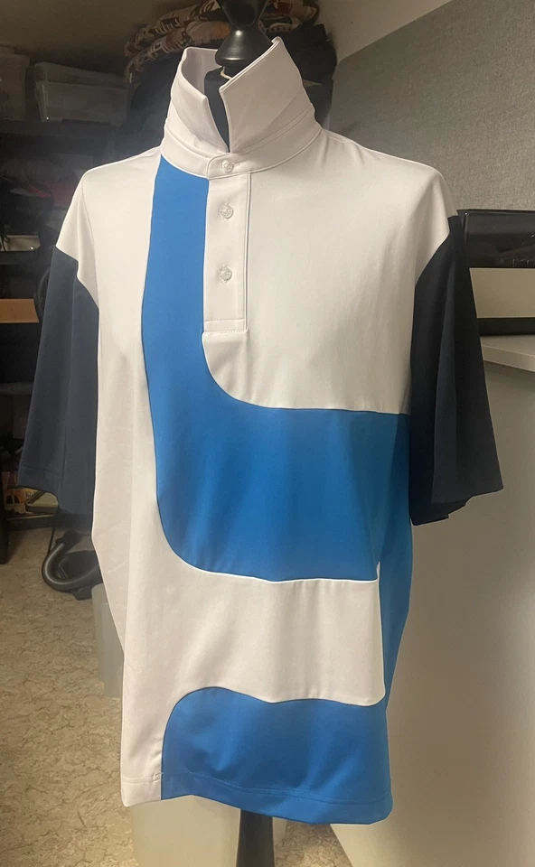 J.Lindeberg Golf Polo, Graham Reg , Gr. M, Blau-Weiß,  neuwertig