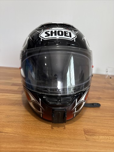 Shoei M2000 Tribal Flaming Full Face Helmet/ With Sena Bluetooth - Picture 11 of 21