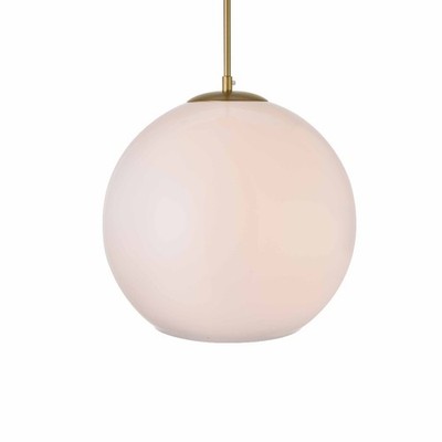 Elegant Lighting LD2217 Baxter 14''W Pendant - White
