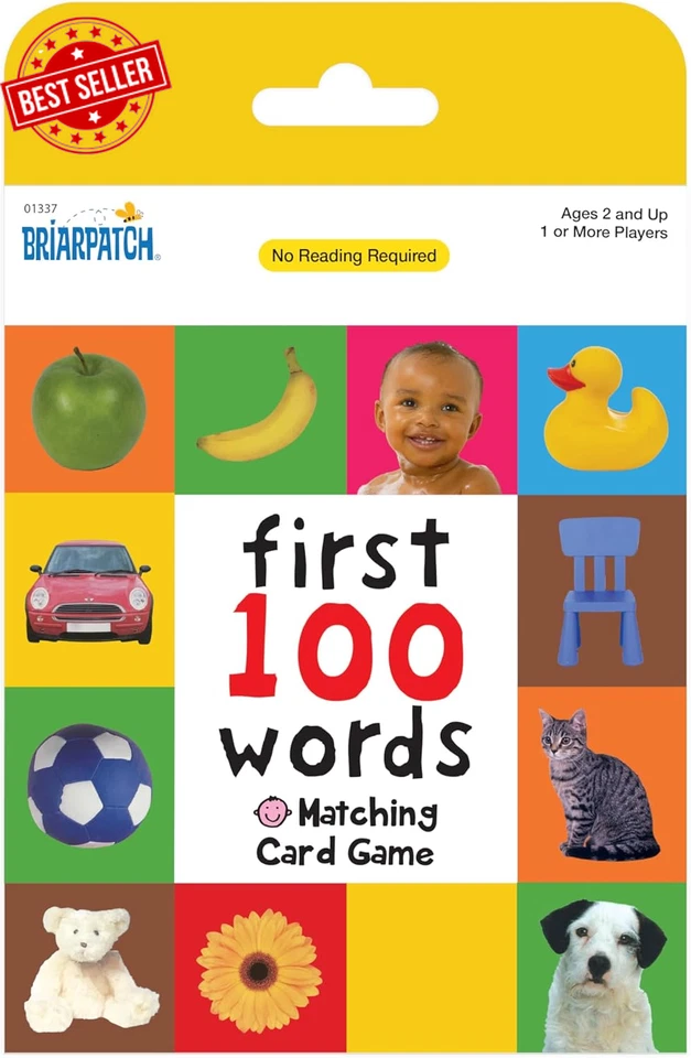 , First 100 Words Matching, Kids Early Learning Card Game Activities, Travel Gam - image 2 of 4