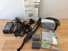 Sony Handycam DCR-DVD92 Camcorder w/ Charger, Batteries, Blank DVDs TESTED WORKS
