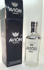 NEW *AVION Silver Tequila Ultra Premium Glass & Brushed Stainless Steel Shaker