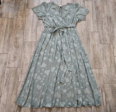 slim fit dress slacks Montaigne Ruffle Maxi Dress - Sage Floral Maxi main image 0