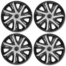 4x Enjoliveurs N POWER Argentés NOIR 16 Pouces Universel Voiture Pour BMW 16''