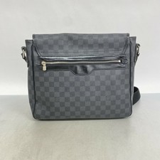 LOUIS VUITTON Daniel MM Damier Graphite Shoulder Bag N58029 Black Authentic